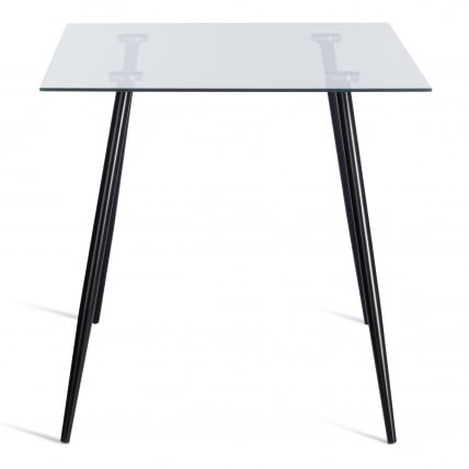 Стол SOPHIA (mod. 5003) металл/стекло (8мм), 110 х 80 х 75 см, черный / прозрачный_1