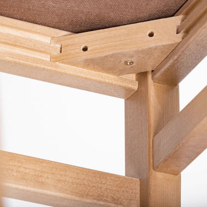 Табурет с мягким сиденьем Ригель 2.0 Rosy Grey жаккард Эмаль белая_6