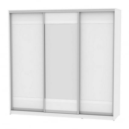 Шкаф-купе B-230х235х60-3(Белый-D9D10D9)_0
