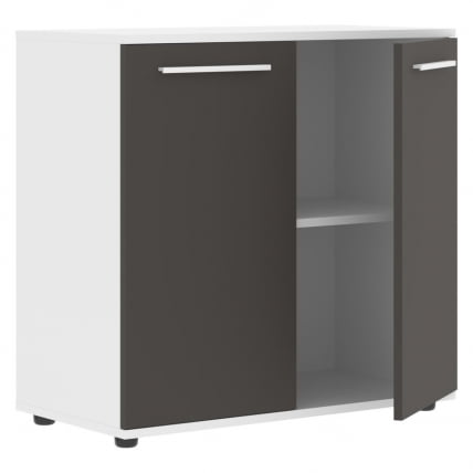 Шкаф с глухими малыми дверьми EDIS ELCS 85.1 Мокко Белый Белый_1