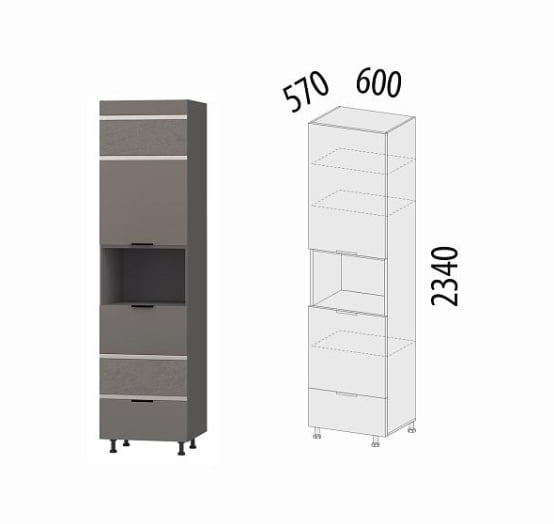 Пенал Грейс 105.76 левый Оникс Кубанит_2
