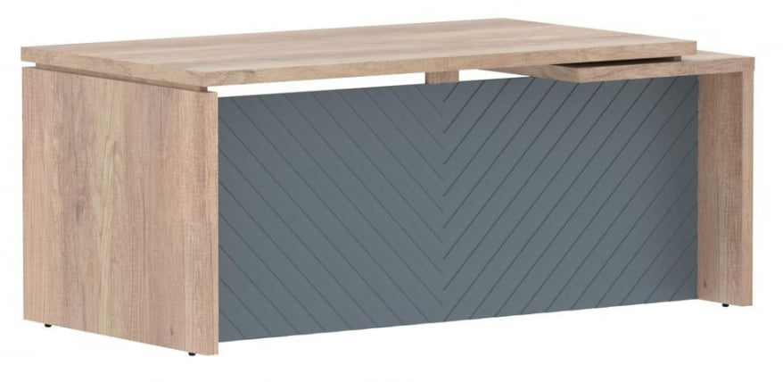 Стол руководителя левый Torr LUX TLCT 189 L Дуб Каньон Серо-голубой_0