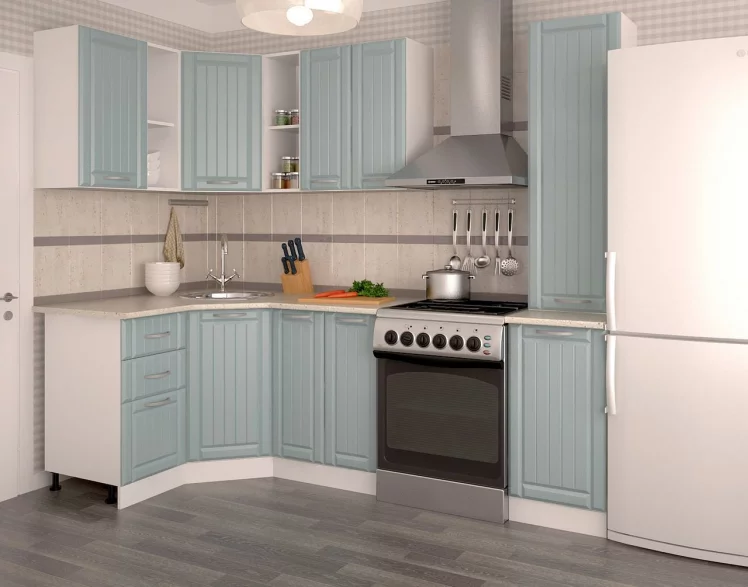 Кухонный гарнитур угловой Тополь скай №2_0