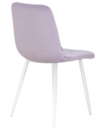 Стул обеденный DOBRIN ALEX белые ножки Фиолетовый велюр V108-49_3
