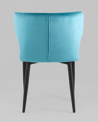 Стул Матео черные ножки велюр Темно-бирюзовый_4
