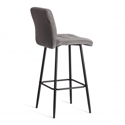 Барный стул Medeo/Медео велюр, серый, 29, 45х56х113 см_2