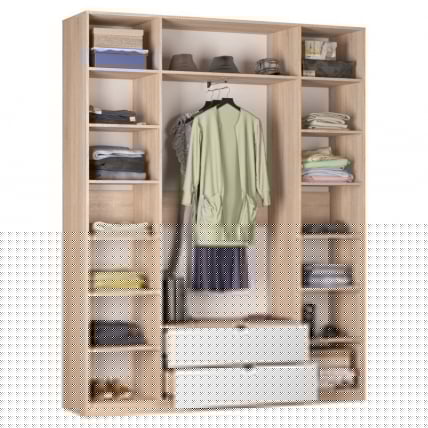 Шкаф распашный R-230х180х45-2-TR(Белый)_1