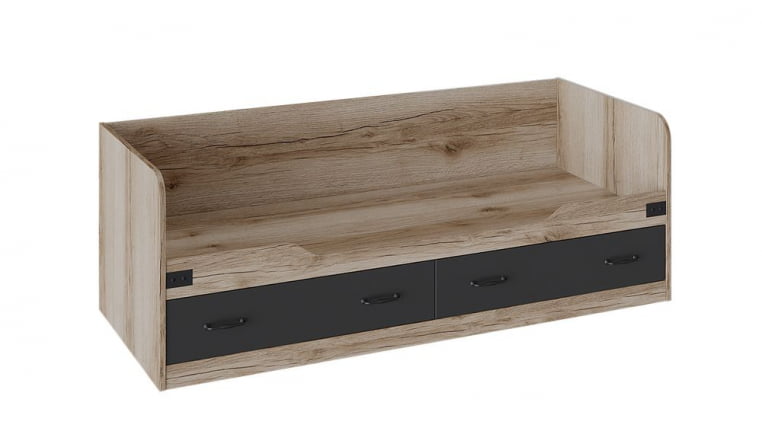 Кровать с ящиками Окланд ТД-324.12.01 Фон Черный/Дуб Делано_0
