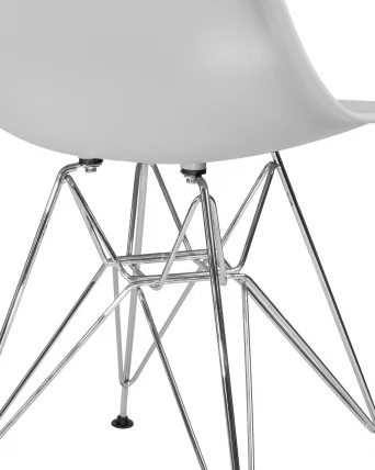 Стул обеденный DOBRIN DSR ножки хром Светло-серый GR-01_7
