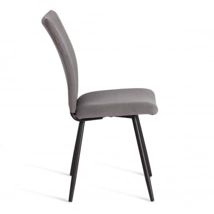 Стул обеденный Monte Carlo TREND, велюр, серый/черный, 29, 49х51х93 см_1