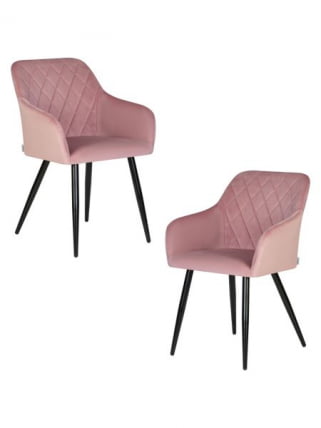 Стул обеденный ДОБРИН РОБЕРТ (черные матовые ножки, велюр В108-15 Розовый) 2 шт / DOBRIN ROBERT V108-15_0