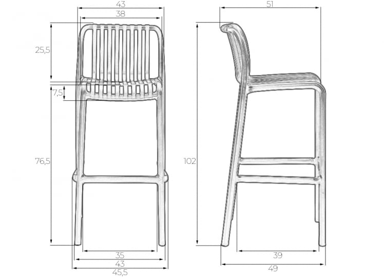 Стул барный ДОБРИН CХЛОЕ БАР (белый) / DOBRIN CHLOE BAR_8