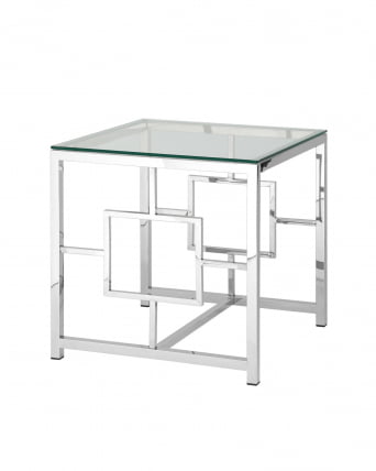 Стол журнальный БРУКЛИН 55*55 Серебро_0