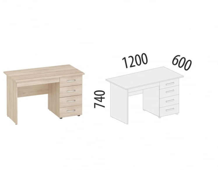 Стол с ящиками (лев/прав) Альфа 64.110_5