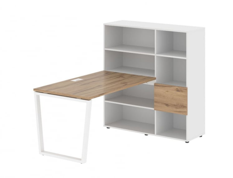 Рабочая станция EDIS EVRST 1213 Дуб Денвер светлый  Белый Белый_0