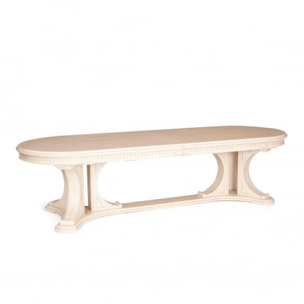 Стол VERSAL овальный бук, мдф, 300 (350/400) х 110 х 78 см, бежевый патина_0