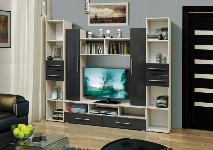 Набор мебели для гостиной Грация 2 МДФ матовый Каштан Львов/Венге шелк_0