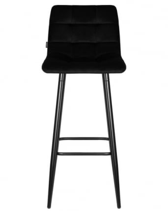 Стул барный DOBRIN NICOLE (черные матовые ножки, черный велюр (108-77)) 2 шт_4