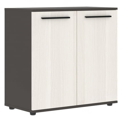 Шкаф с глухими малыми дверьми EDIS ELCS 85.1 Ясень Траун Черный Мокко_0