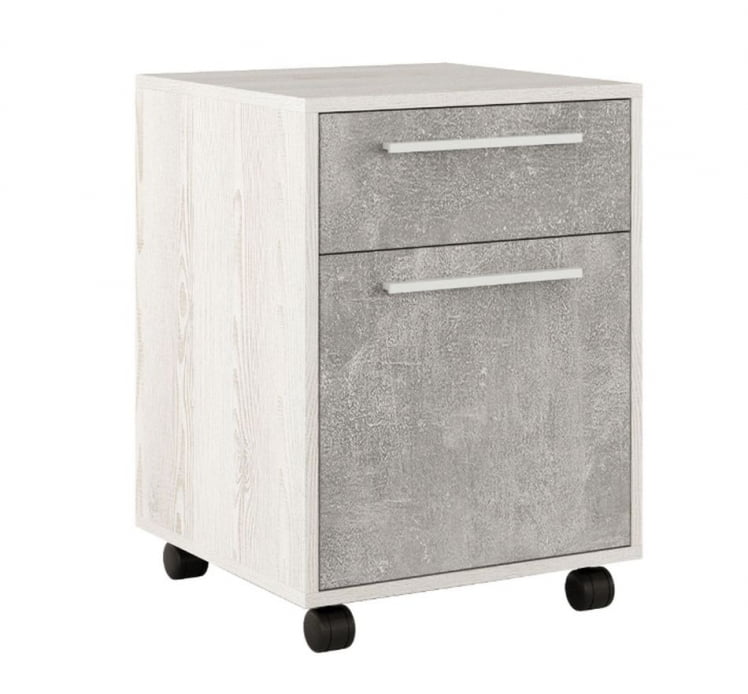 Тумба подкатная 2 ящика B-TONE BTN36130231 Сосна Бетон светлый_0
