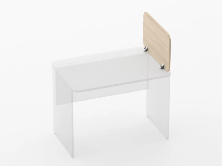 Экран разделительный прямой Glassy 5.14.06 Бук светлый_0