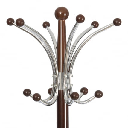 Вешалка Sakura (mod. GH-8606) дерево/хром/мрамор, 37 x 37 x 175 см, Black (Черный) / Walnut (Орех)_2