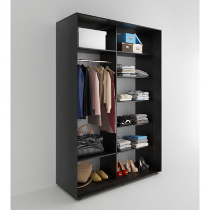 Шкаф-купе 2-х дверный Акцент-Дуэт КВ 1400х600 Венге_1