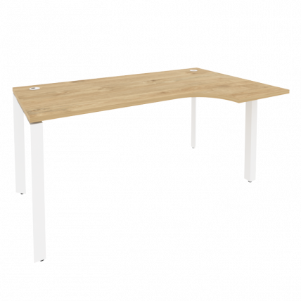Стол эргономичный правый на П-образном м/к ONIX O.MP-SA-1R Тиквуд Светлый/Белый_0