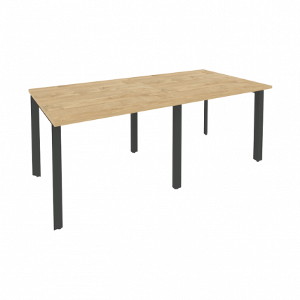 Стол переговорный (2 столешницы) ONIX O.MP-PRG-2.1 Тиквуд Светлый/Антрацит_0