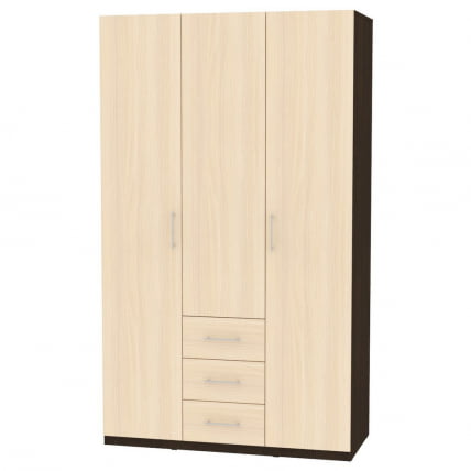 Шкаф распашный R-230х135х60-3(Венге-ДМ)_0