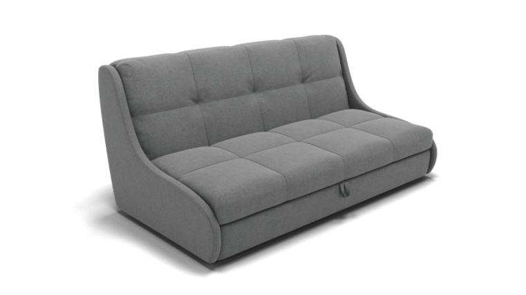 Диван Куба 1400 (ЗР) Цвет фасада: Светло серый; Тип: Прямой; Материал фасада: Металл/Велюр_0