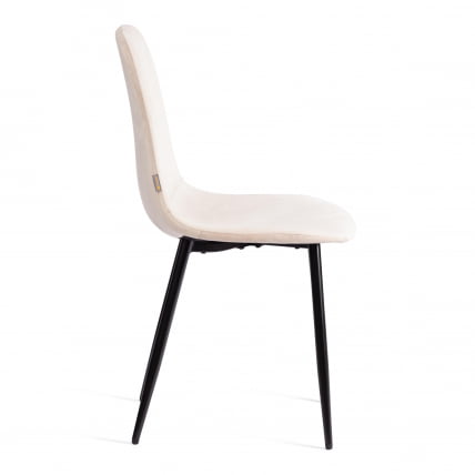 Стул BREEZE (mod. JSC-58) Велюр/металл , 44 х 53 х 86 см, beige (бежевый) HLR2 / черный_1