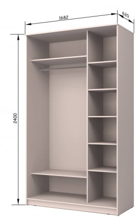 Шкаф-купе Хит-24-17-11 Ясень шимо светлый_1
