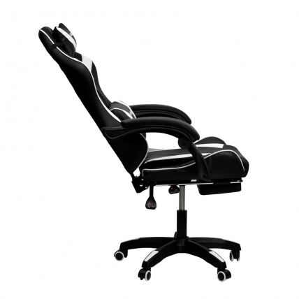 Кресло 088 цвет черный/белый с массажем 088-black-white-mass_4