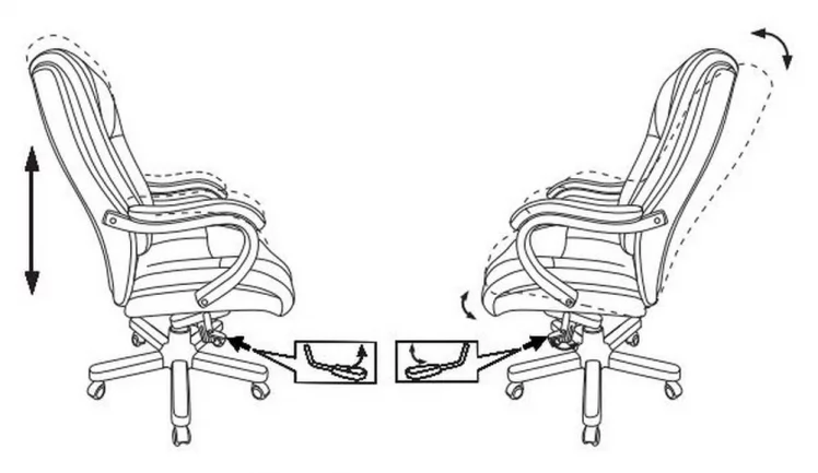 Кресло руководителя Бюрократ T-9925WALNUT Светло-коричневый_5