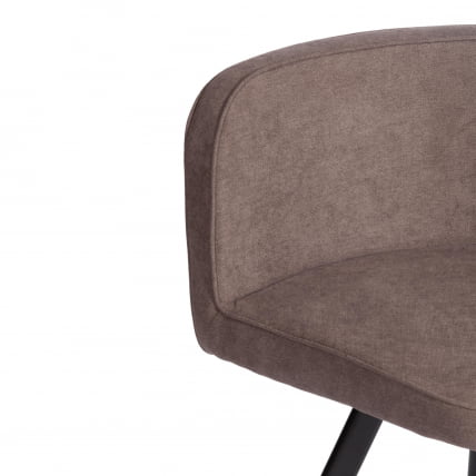 Комплект (стол, 4 стула) QUADRON (mod. PT14) Стол: МДФ/металл, стул: металл/шенилл, 100х100х73 см, 69х56х71 см, Mocha (мокко) LY1701-27/черный_6