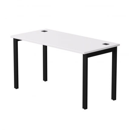 Стол прямой на металлокаркасе, опоры 90 гр Everprof EVO 254S007 Белый Черный_0