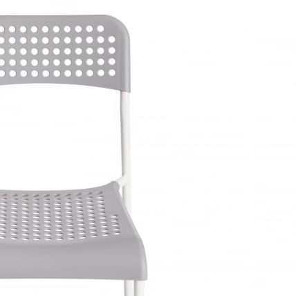 Стул ADDE (mod. C-049) металл/пластик, 39 х 49 х 78 см, Grey(серый)/White(белый) разборный_5