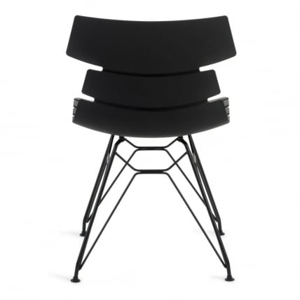 Стул ХАНСЕН (мод. 622Н) / 1 шт. в упаковке пластик/металл/эко кожа, 51х47х80 см, высота до сиденья 45 см, черный/черный / HANSEN (mod. 622N)_3