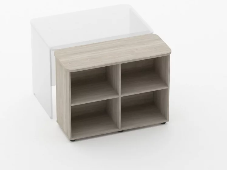 Тумба приставная к столу Glassy 3.18.101 Дуб сантана светлый_1