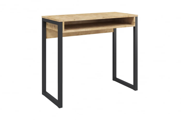 Стол письменный Леонардо, дуб бунратти/черный_0