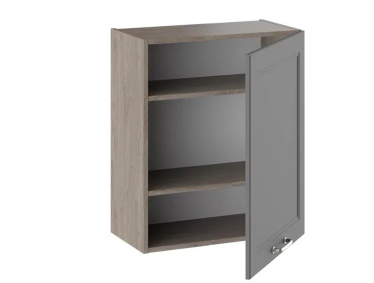 Шкаф навесной Одри В_72-60_1ДР Дуб Сонома трюфель/Серый шелк_1