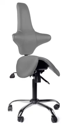 Кресло-седло со спинкой EZSolo Back Серый_0