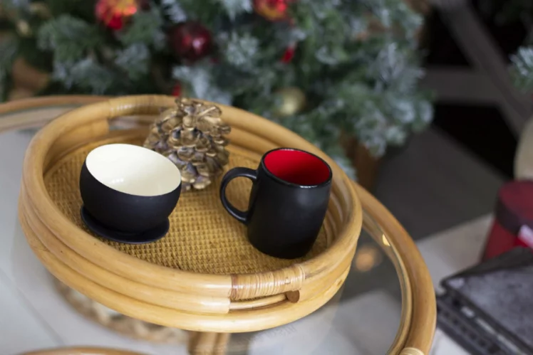 Поднос круглый 21/03 натуральный_1