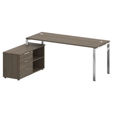 Стол рабочий руководителя с опорной тумбой левый METAL SYSTEM DIRECT БГ.СРТ-5.7 Л Вяз Благородный_0