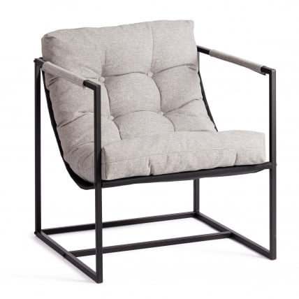 Кресло Charli/Чарли рогожка, серо-бежевый, 3M 16/2, 70х70х84 см_0