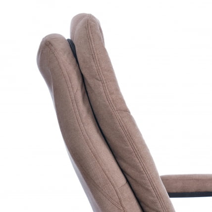 Кресло CОМФОРТ Лукс (22) металБЛ ткань, светло-коричневый, КУБ 03 / COMFORT Lux metalBL KUB_10