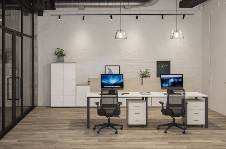 Мебель для офиса Sigma №8 Белый Дуб светлый_1