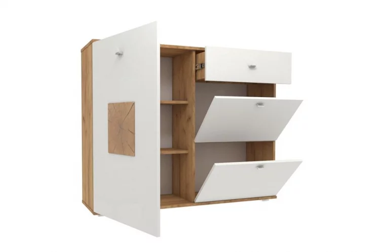 Комод комбинированный Фиджи ЛД 659.350.000 Дуб золотой Белый_1