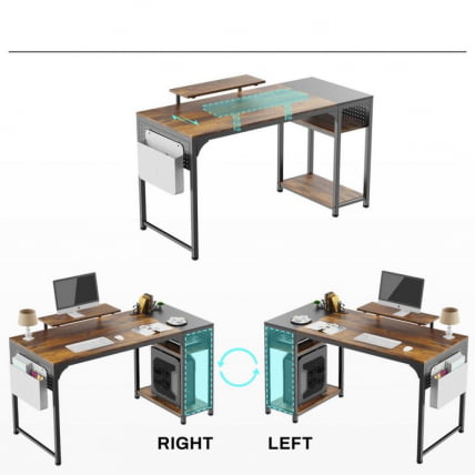 Стол письменный (для компьютера) EUREKA ZX-SS140B-RWB с шириной 140 см Reclaimed Wood_6
